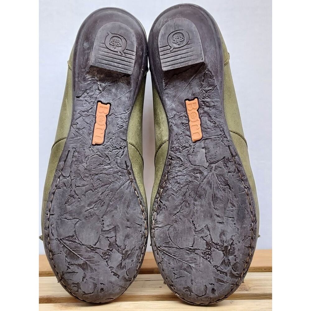 Born Womens | Green | Leather Round Toe Floral Ballet Flat Size 8.5 - Picture 4 of 12
